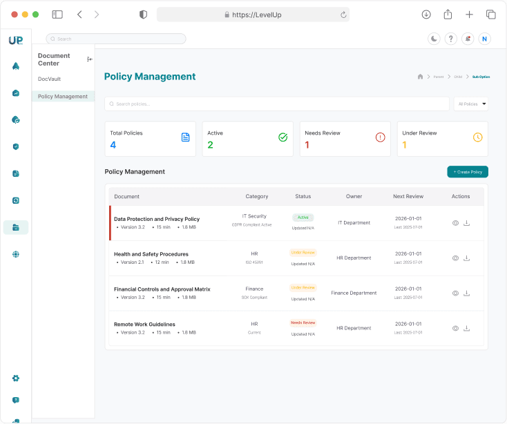 Policy Management Demo 1